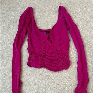 Urban Outfitters Long Sleeve Ruched Top